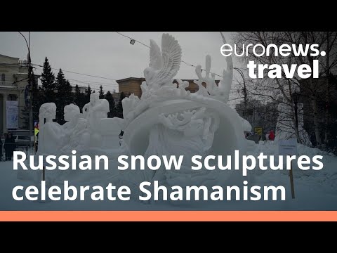 These Siberian snow sculptors are carving Russian history into ice