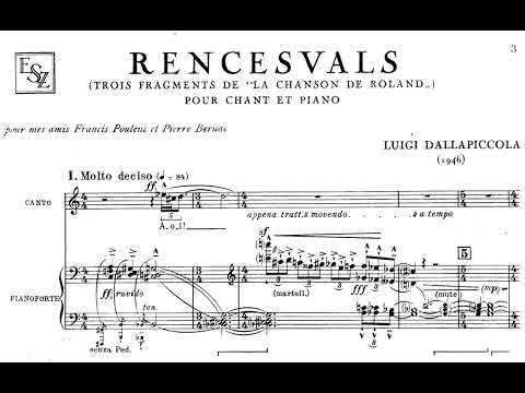 Dallapiccola - Rencesvals (1946) (with score)