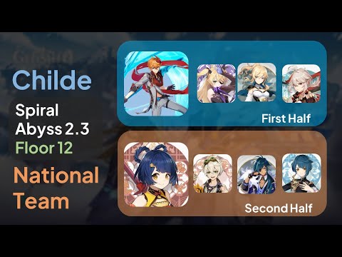 New Spiral Abyss 2.3 Floor 12 9 Stars - Childe & National Team - F2P ($0 Spend)