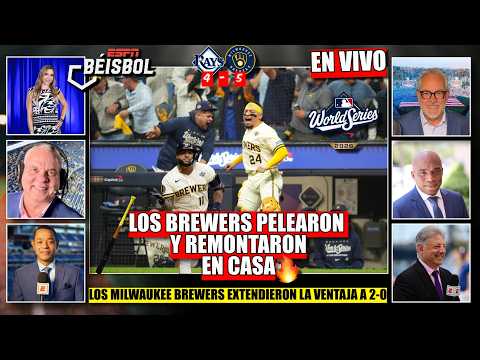 REMONTADA ÉPICA DE LOS BREWERS para poner la SERIE MUNDIAL 2-0 sobre RAYS | ESPN Beisbol
