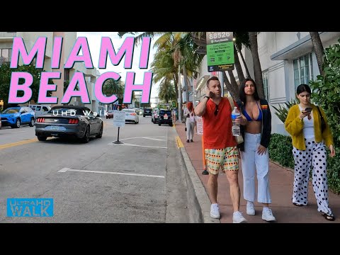 Miami Beach Walk 4k 🇺🇸 Walking tour of Collins Avenue in Miami Beach, Florida USA