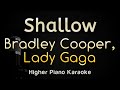 Shallow - Lady Gaga, Bradley Cooper (Piano Karaoke Songs With Lyrics - Higher Key)