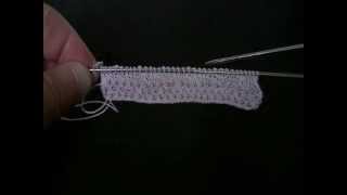 preview picture of video 'Knitted Waist band Part 2 Casting off over 4 rows'