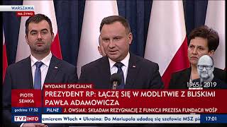Briefing prezydenta Andrzeja Dudy