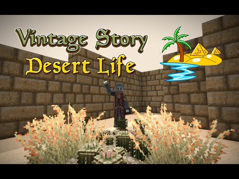 Vintage Story Desert Life Ep 115: Building Walls and Decorative Landscaping
