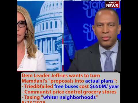 VP: China sanction, Russians significant concessions; Jeffries turn Mamdani's proposals into actual