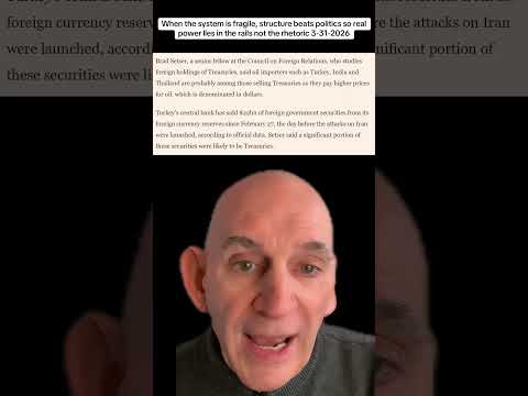 When the system is fragile, structure beats politics so power lies in the rails not rhetoric 3-31-26