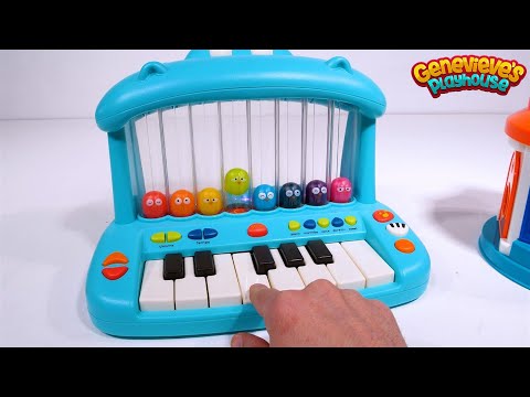 Learning Video for Toddlers - Learn Colors, Shapes, & Numbers with Hippo Toy Piano and Shape Match!