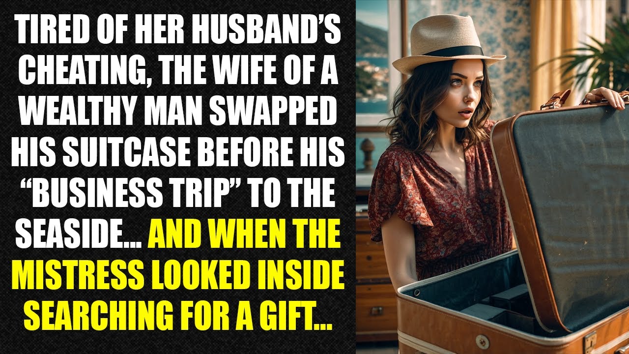 Tired of her husband’s cheating, the wife of a wealthy man swapped his suitcase before...