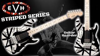 Video thumbnail for EVH Gear Striped Series White w/ Black Stripes Stratocaster (Eddie Van Halen) - My Guitar Collection by Guitar Hoarder