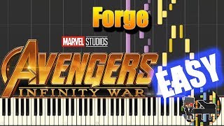🎵 EASY Forge - Avengers: Infinity War [Piano Tutorial] (Synthesia) HD Cover