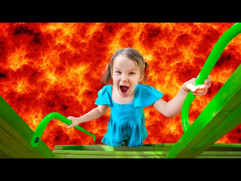 Five Kids The Floor is Lava on the Playground + more Children's Songs and Videos