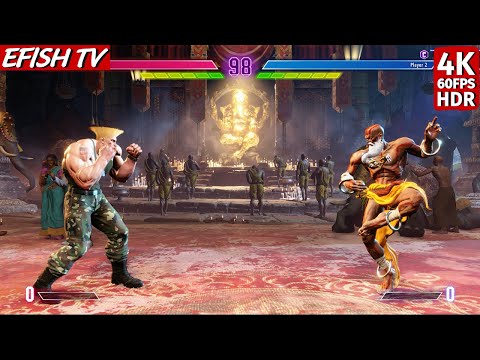 Guile vs Dhalsim (Hardest AI) - Street Fighter 6 | 4K 60FPS HDR
