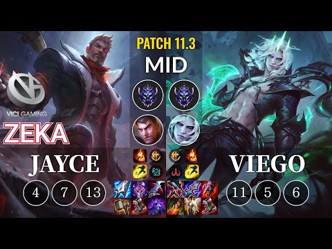 VG Zeka Jayce vs Viego Mid - KR Patch 11.3