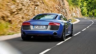 preview picture of video 'On the Road : Audi R8 V10 Plus Coupé, R8 V10 Spyder and R8 V8 Spyder (Option Auto)'