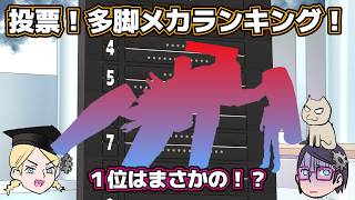 【1位を当てれる？】多脚メカランキング【大投票結果！】