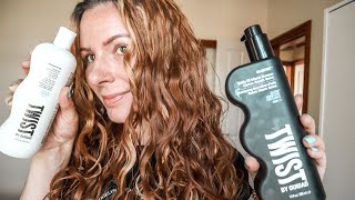 Testing out Ouidad Twist Products on Wavy Hair // Washday routine, day 2 & DAY 4 HAIR!!