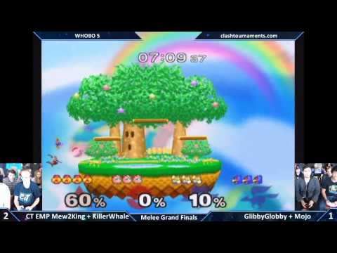 WHOBO 5 - CT Mew2King + KillerWhale vs GlibbyGlobby + Mojo - Grand Finals - SSBM