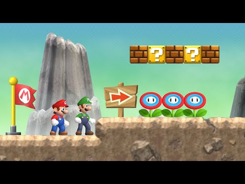 New Super Mario Bros. Wii 100% - 2 Player Co-Op Walkthrough World 6 (HD)