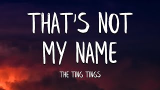 The Ting Tings - That&#39;s Not My Name (Lyrics)