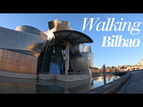 Bilbao - Relaxing Morning Walk in downtown Bilbao, Spain