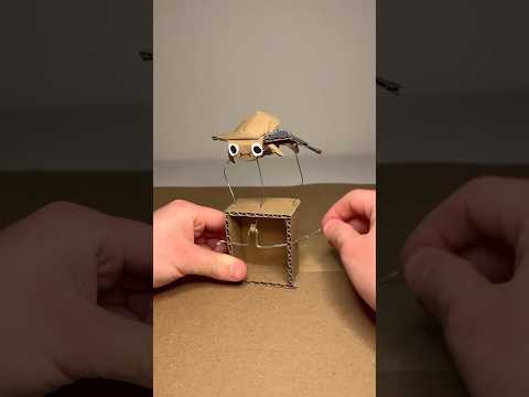 I made a mechanical silly beetle from cardboard!🪲