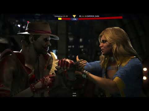 Injustice 2 (PS4) Online Casuals *No Audio* - Compbros (Canary) vs. Emperor Dark (Joker) 12/5/17