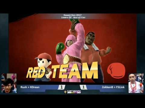 KKON17 Doubles: SSB Wii U - LQF - Rush + K0rean vs ZekkenB + FSLink