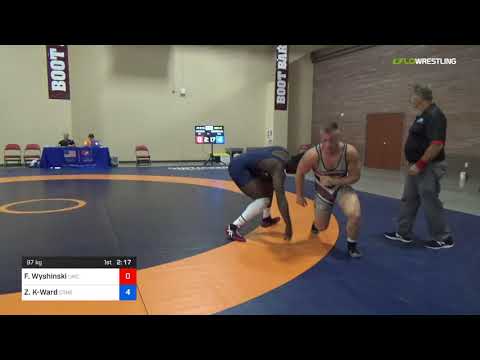 2018 Marine Corps US Open/UWW Junior Freestyle 97 Con 8 #1 - Frank Wyshinski (LWC) Vs. Zachary Kni
