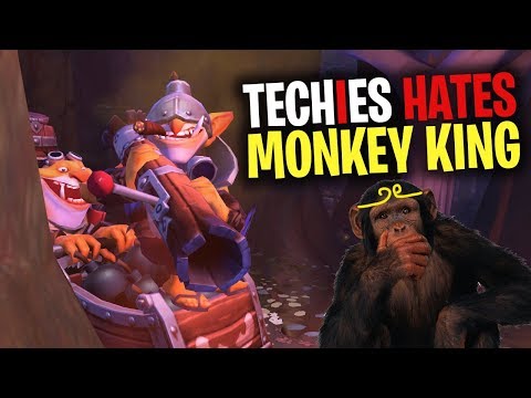 Techies Hates Monkey King - DotA 2 Funny Moments