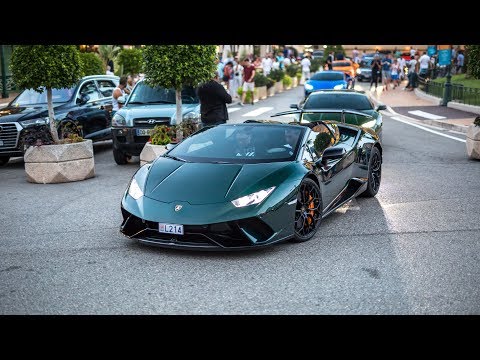 Lamborghini Huracan LP640-4 Performante Spyder - Accelerations, Downshifts and Driving in Monaco !