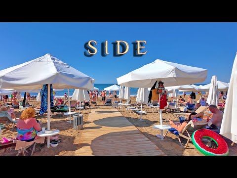 SIDE Heute ist es sonnig und Hochsaison ☀️ Strandatmosphäre ⚓️ Antalya #Türkei #Strand #heute