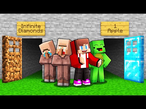 Which DOOR Will Mikey & JJ vs Villagers Choose in Minecraft? (Maizen)