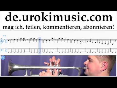 Trompetenunterricht The Chainsmokers ft. Halsey - Closer Noten Lernen Teil#1 um-995