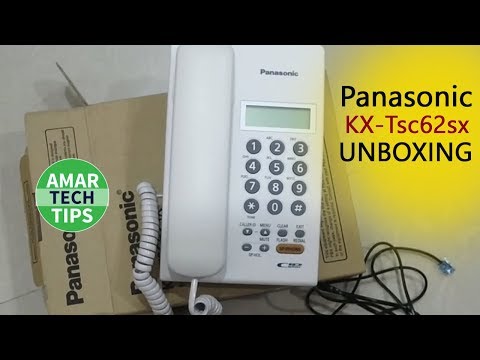 White panasonic corded landline phone