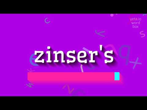 How to say "zinser's"! (High Quality Voices)