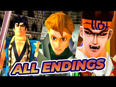 SOUL BLADE (PS1) - TODOS OS FINAIS (Modo Arcade) - Soul Edge - 1080p