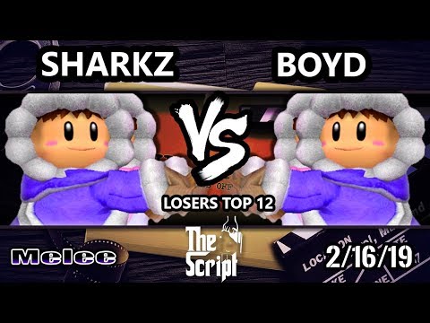 The Script 2 - Sharkz (Ice Climbers) Vs. Boyd (Ice Climbers) - Smash Melee Losers Top 12
