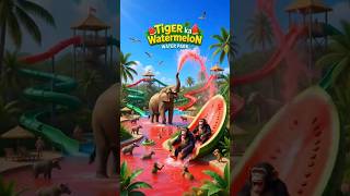 Tiger ka Water melon park # shorts #ai #watermelon #waterpark