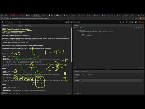 Leetcode Easy Problem 2717 Semi Ordered Permutation Devops Python Practice