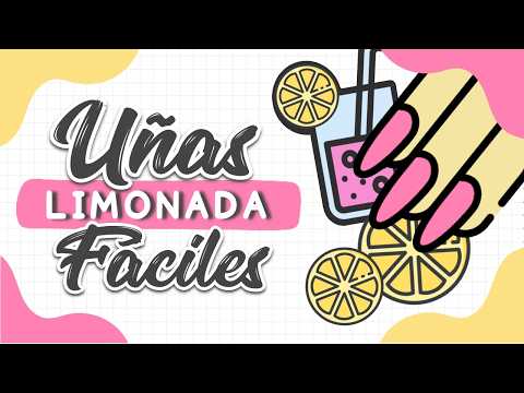 DEGRADADO SIN HERRAMIENTAS en UÑAS CORTAS 💅🏼 Uñas LIMÓN ROSA FÁCILES 🍋 PASO A PASO