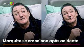 Marquito se emociona ao falar sobre recuperação após acidente de moto