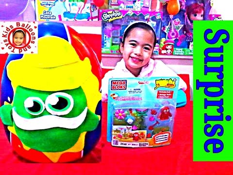 Moshi Monster Videos Giant Playdoh Surprise Egg Minion Kinder Eggs Kids Balloons and Toys Video