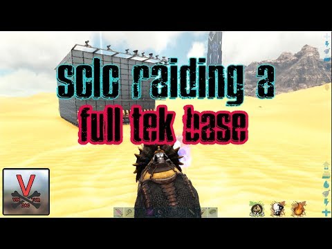 Solo Raiding A TEK base (Official PVP) - ARK: Survival Evolved