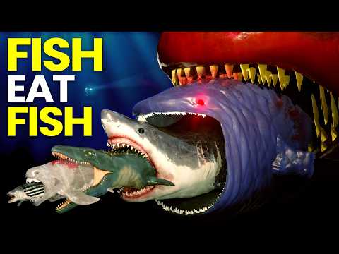 Fish Eat Fish 3D Comparison  | SEA EATER Vs DARK BLOOP