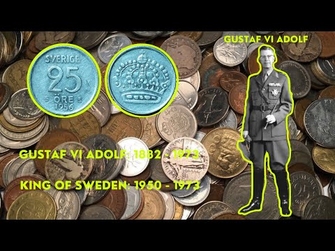 25 Öre - Gustaf VI Adolf - Sweden - 1956 - Silver