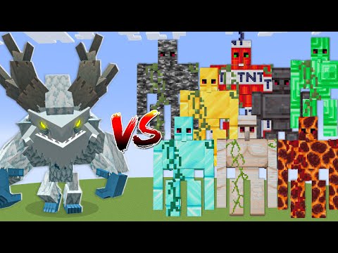 Frostmaw vs ALL GOLEMS - Minecraft Mob Battle