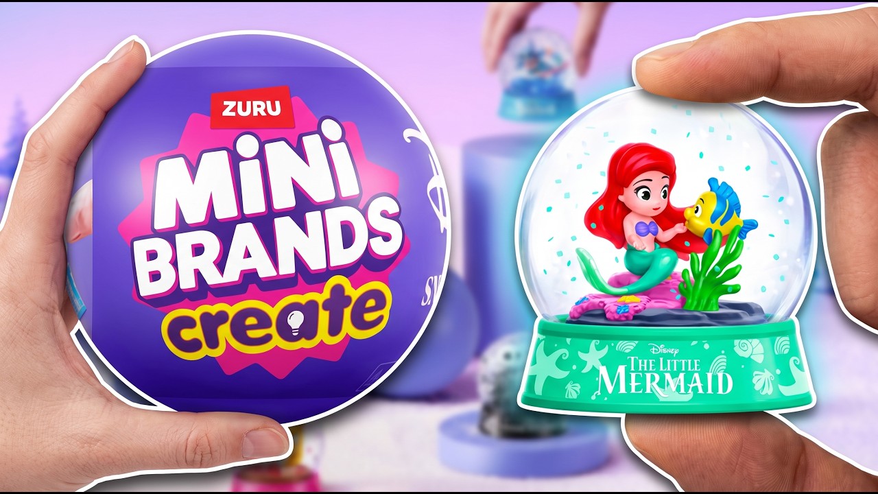 Unboxing Mini Brands Create Disney Snowglobes: La Sirenita