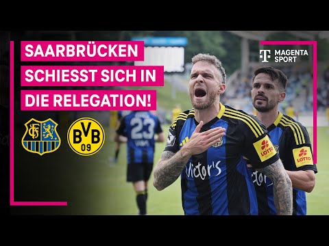 1. FC Saarbrücken - Borussia Dortmund II, Highlights mit Live-Kommentar | 3. Liga | MAGENTA SPORT