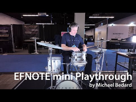 Демонстрация звучания электронной ударной установки Efnote Mini